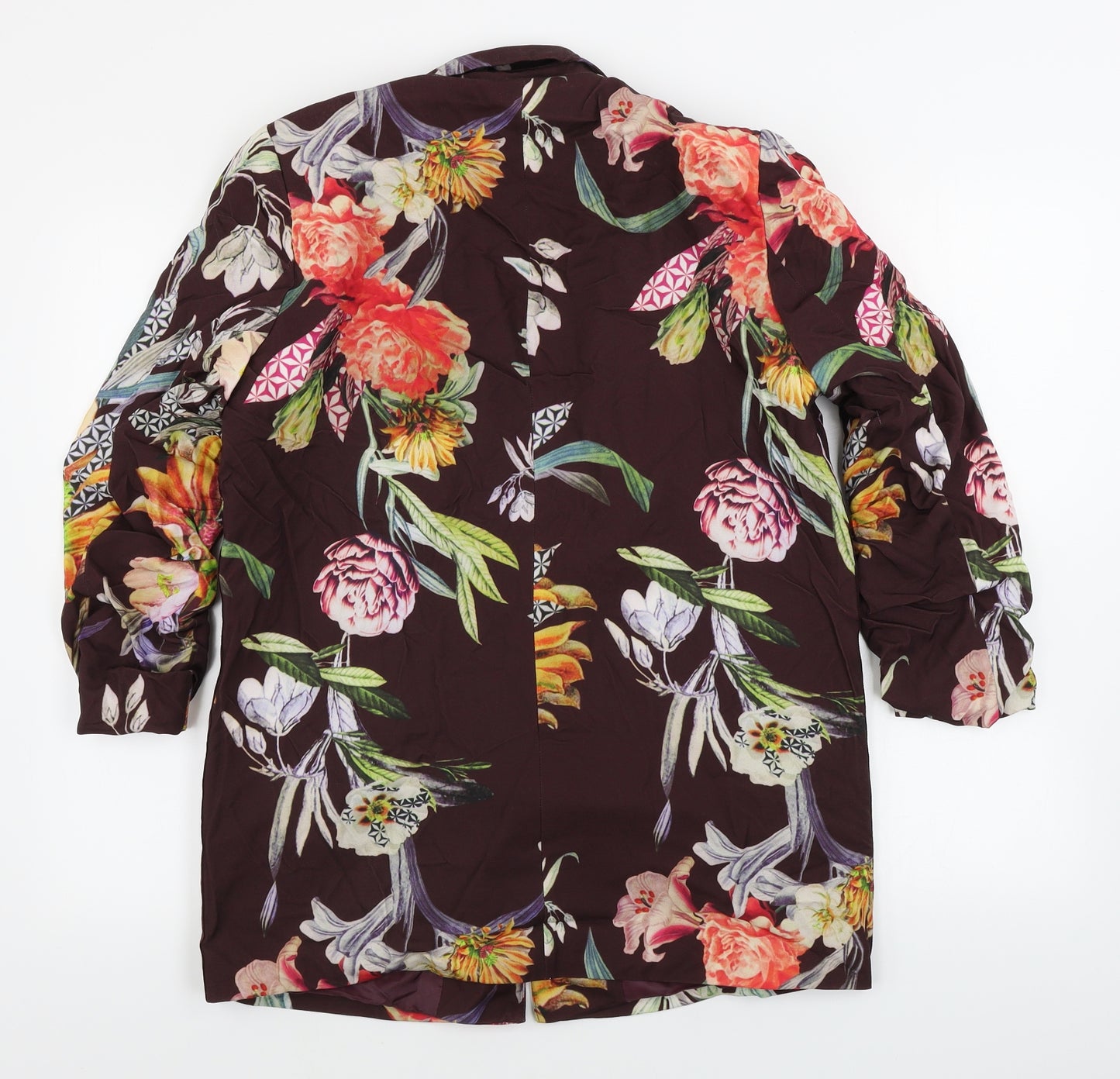 ana jakobs  Womens Brown Floral  Jacket Blazer Size L