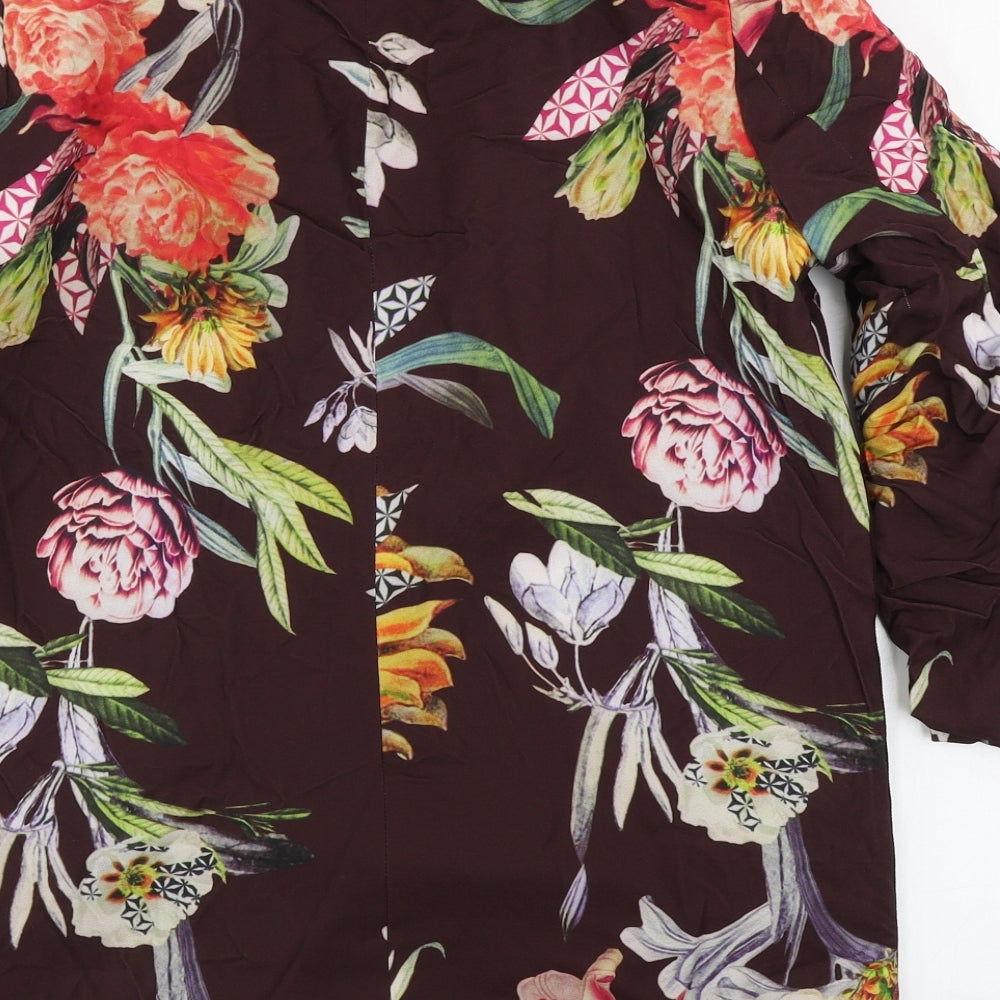 ana jakobs  Womens Brown Floral  Jacket Blazer Size L