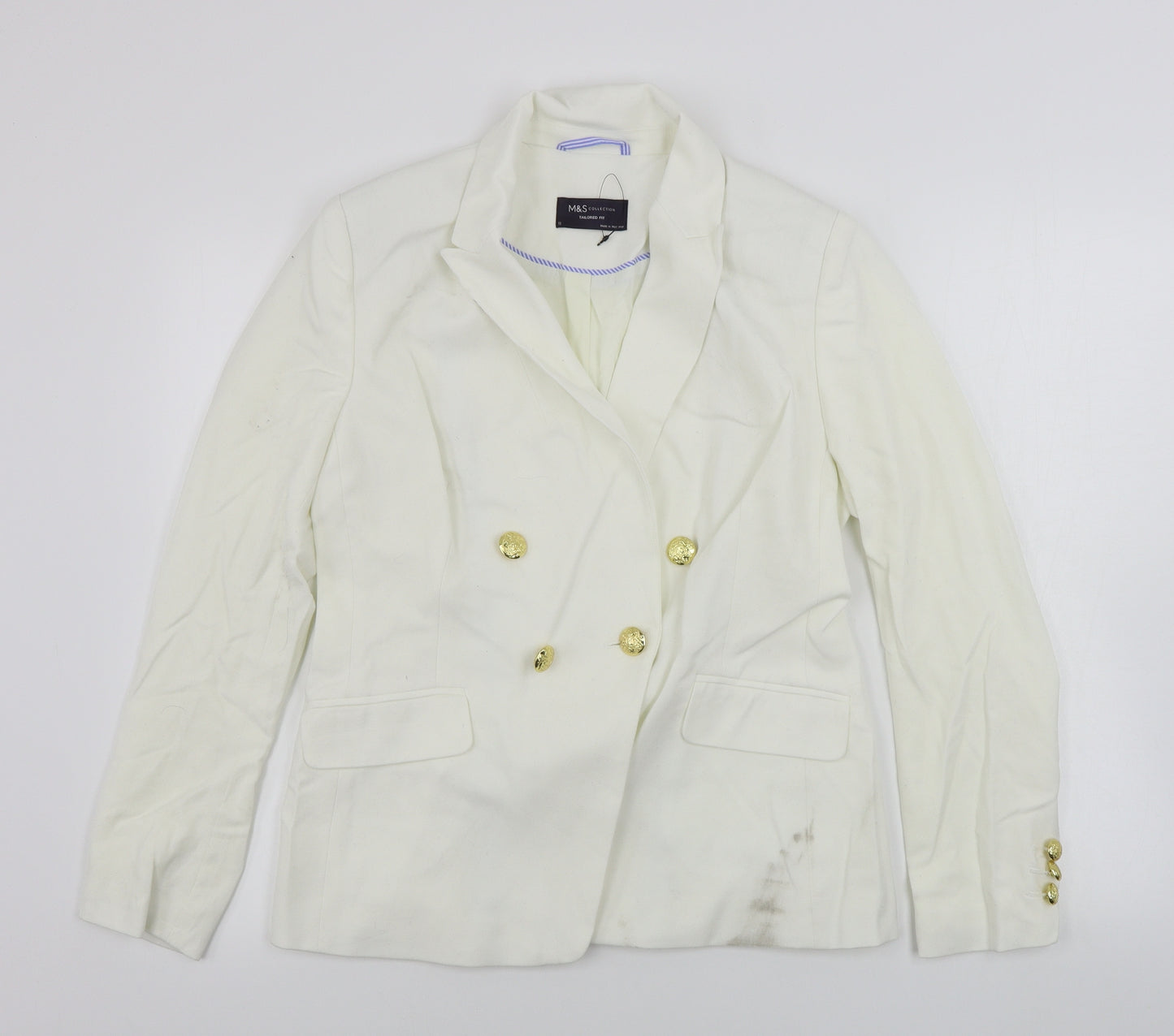 Marks and Spencer  Womens White   Jacket Blazer Size 10