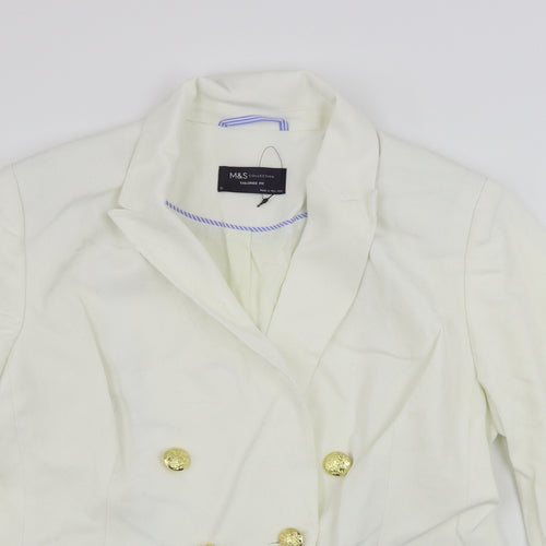 Marks and Spencer  Womens White   Jacket Blazer Size 10