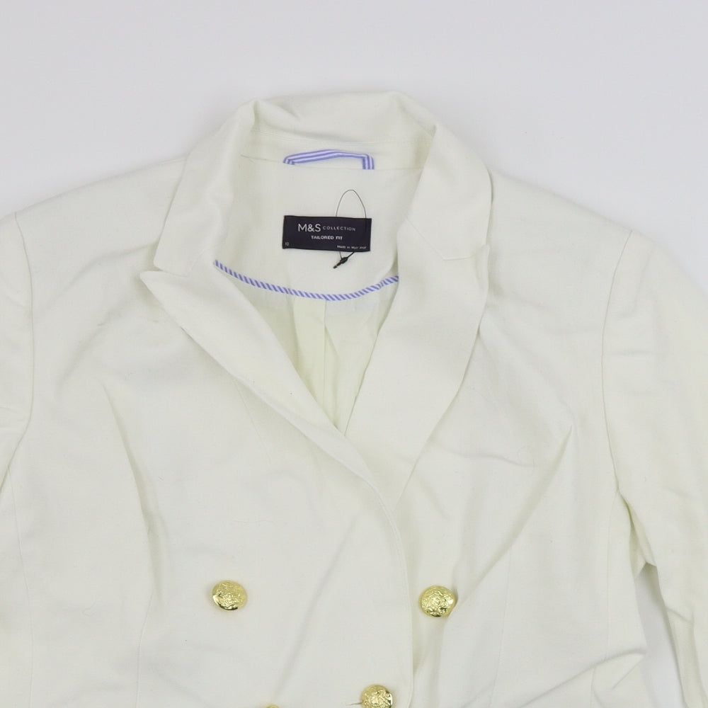 Marks and Spencer  Womens White   Jacket Blazer Size 10
