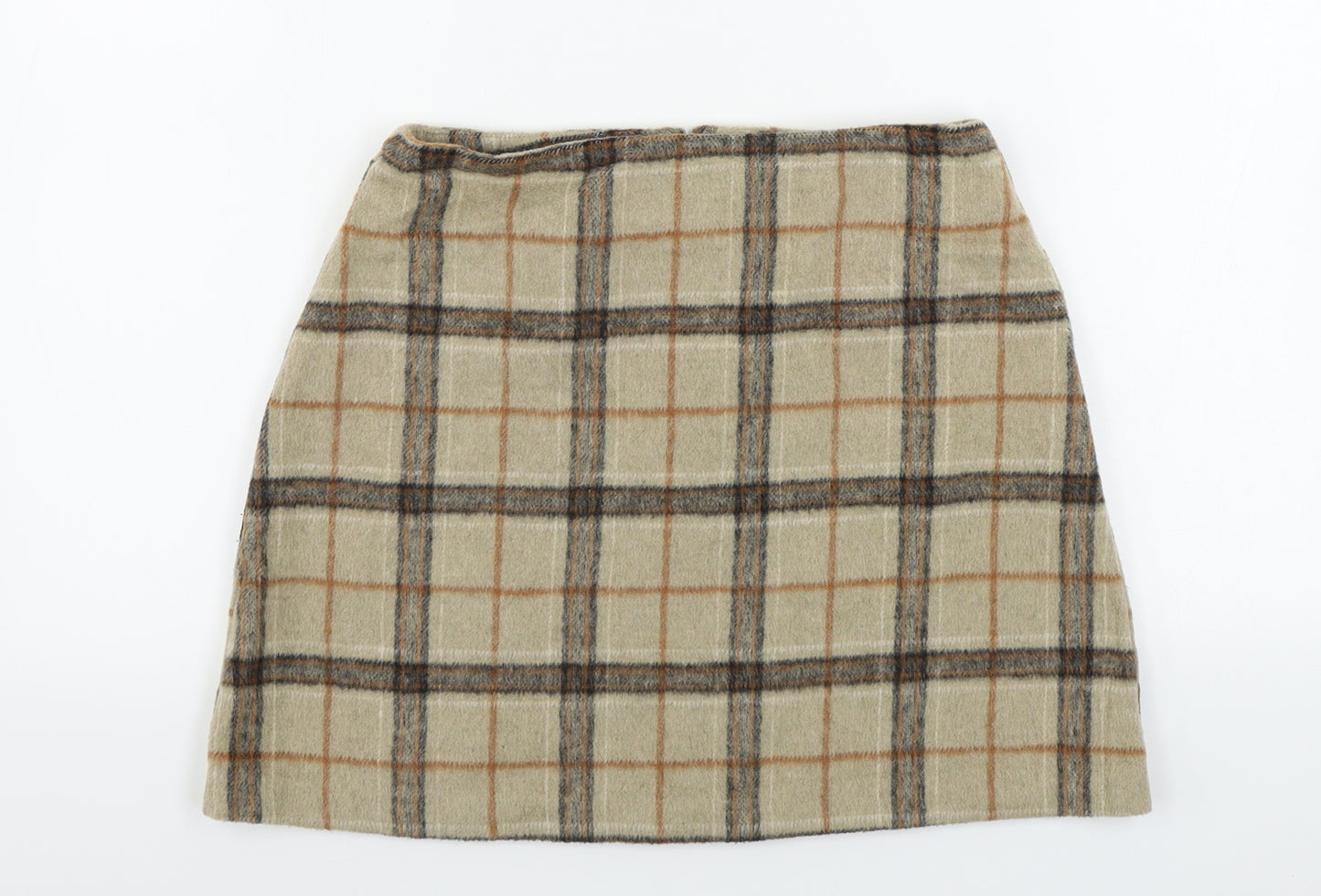 Primark  Womens Beige Check  A-Line Skirt Size 10