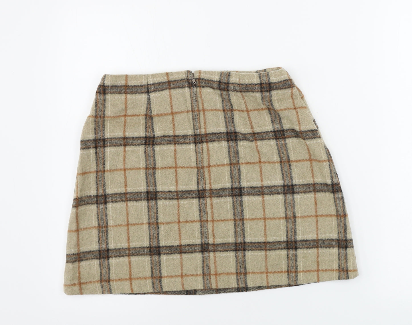 Primark  Womens Beige Check  A-Line Skirt Size 10