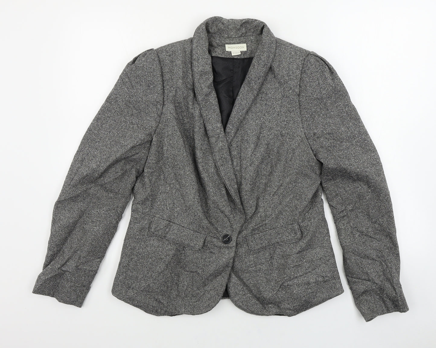 Monsoon  Womens Grey   Jacket Blazer Size 16