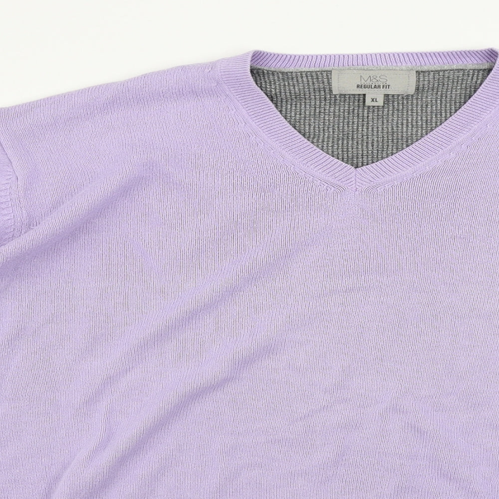 Marks and Spencer Mens Purple   Pullover Jumper Size XL