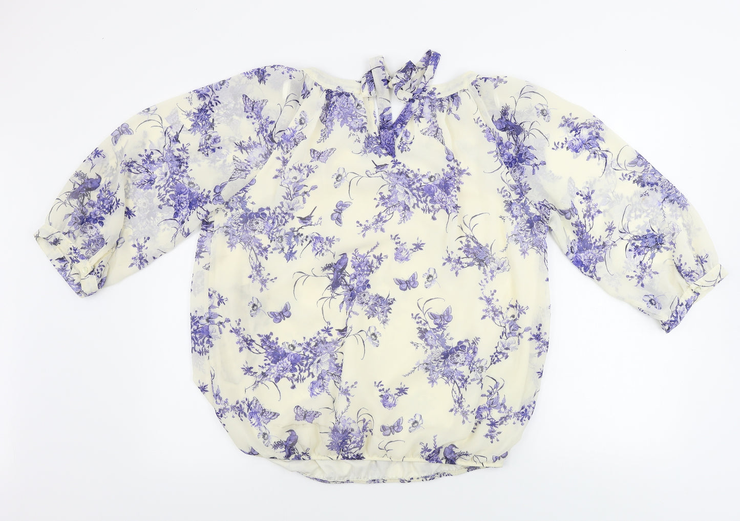 Wallis  Womens Beige Floral  Basic Blouse Size M