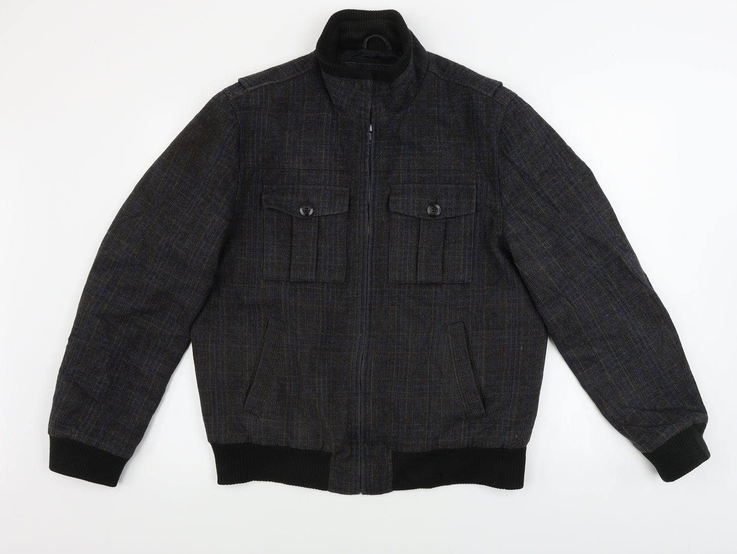 Burton  Mens Black Check  Jacket Coat Size M