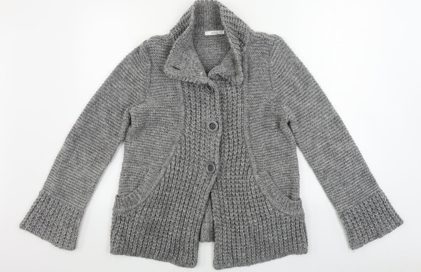 Marks and Spencer  Womens Grey   Cardigan Jumper Size 14