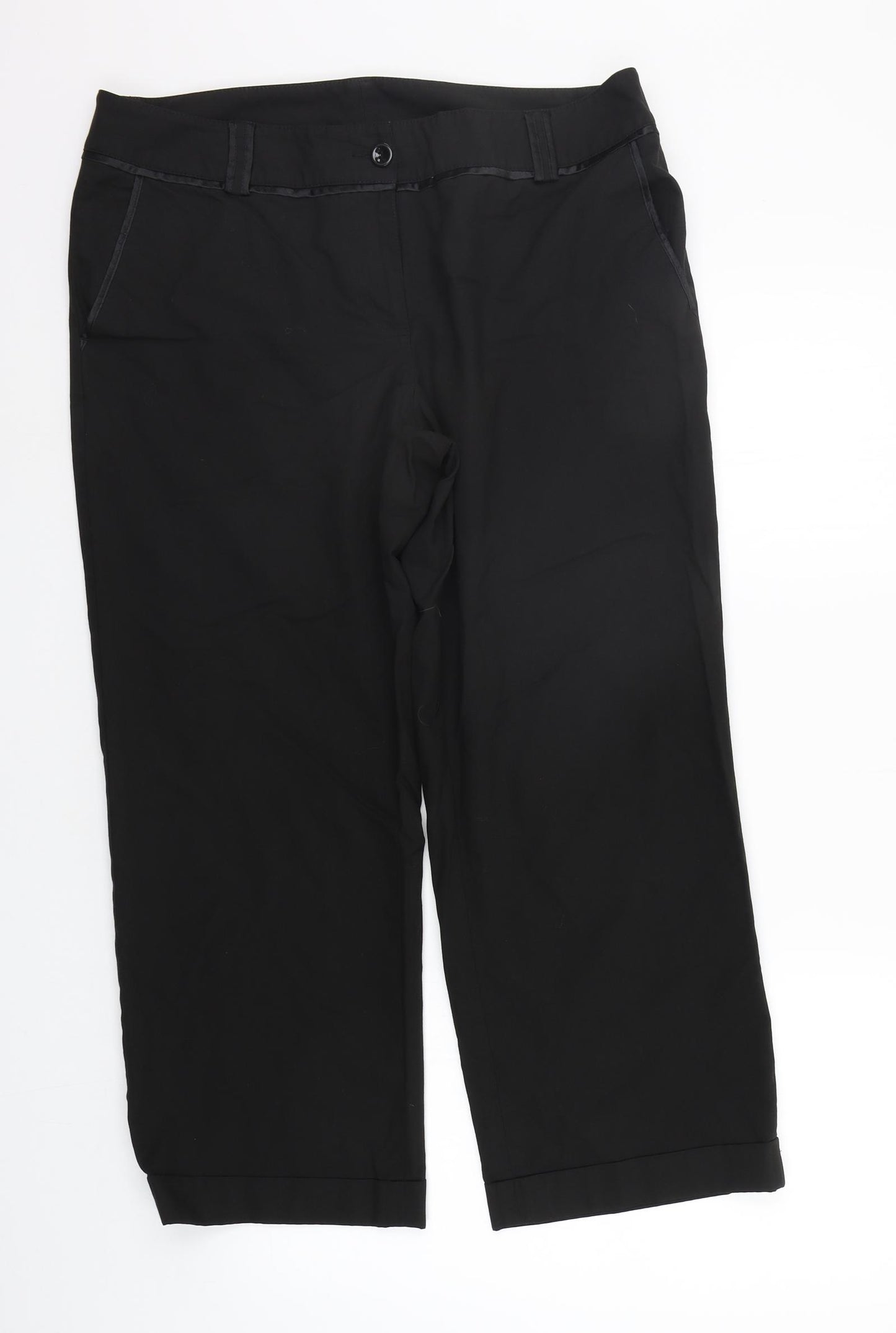 Marks and Spencer Womens Black   Trousers  Size 16 L25 in