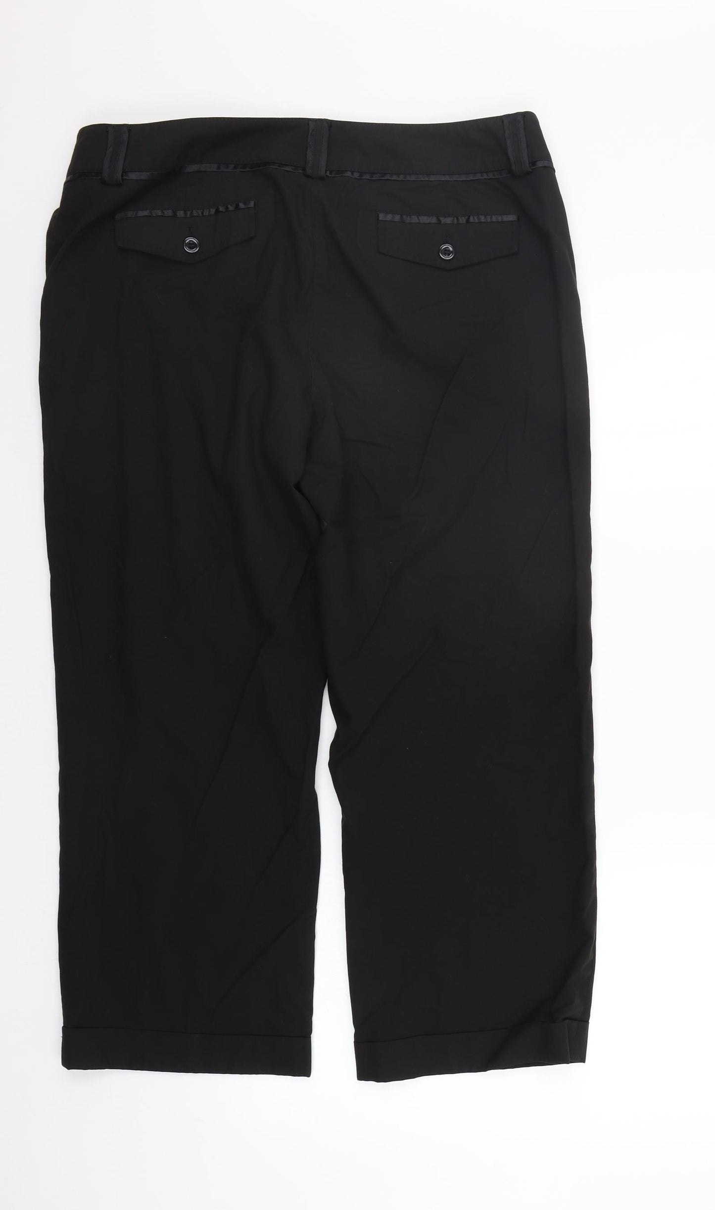 Marks and Spencer Womens Black   Trousers  Size 16 L25 in