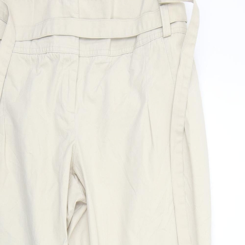 Marks and Spencer Womens Beige   Trousers  Size 20 L21 in - BELTED