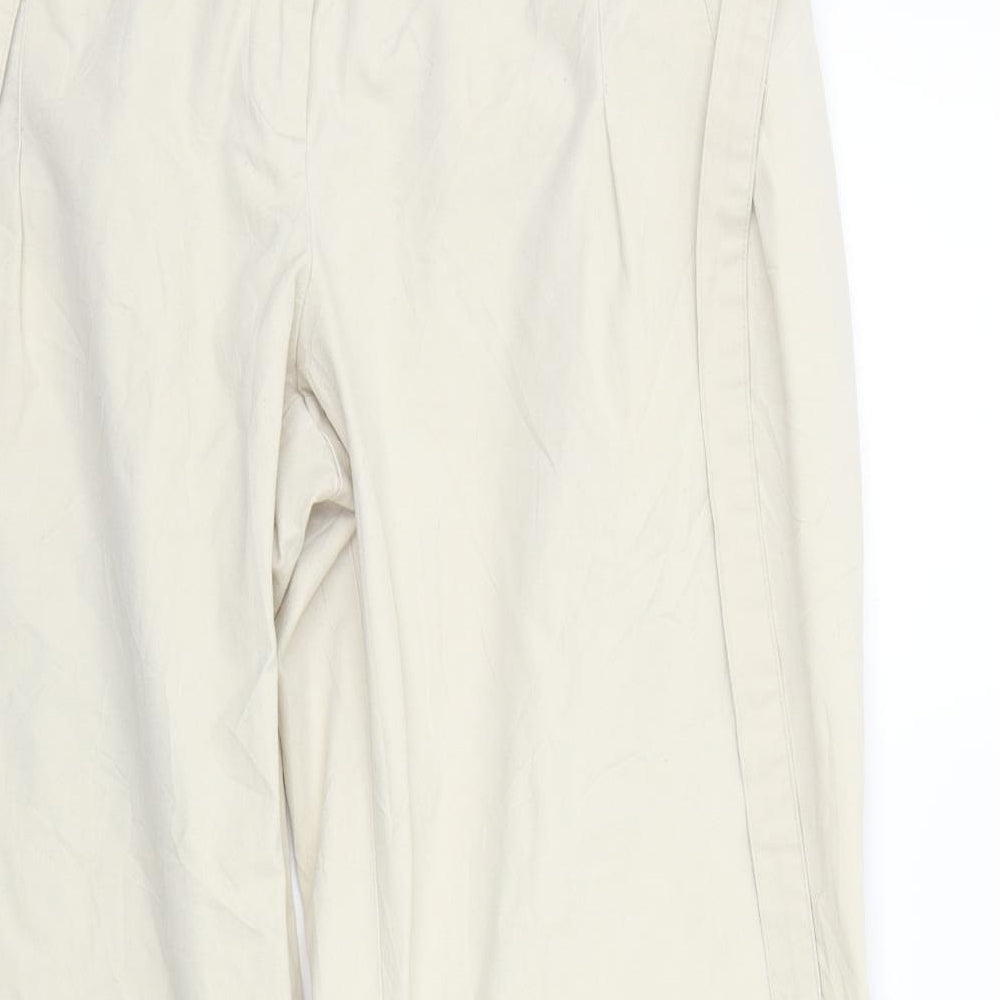 Marks and Spencer Womens Beige   Trousers  Size 20 L21 in - BELTED