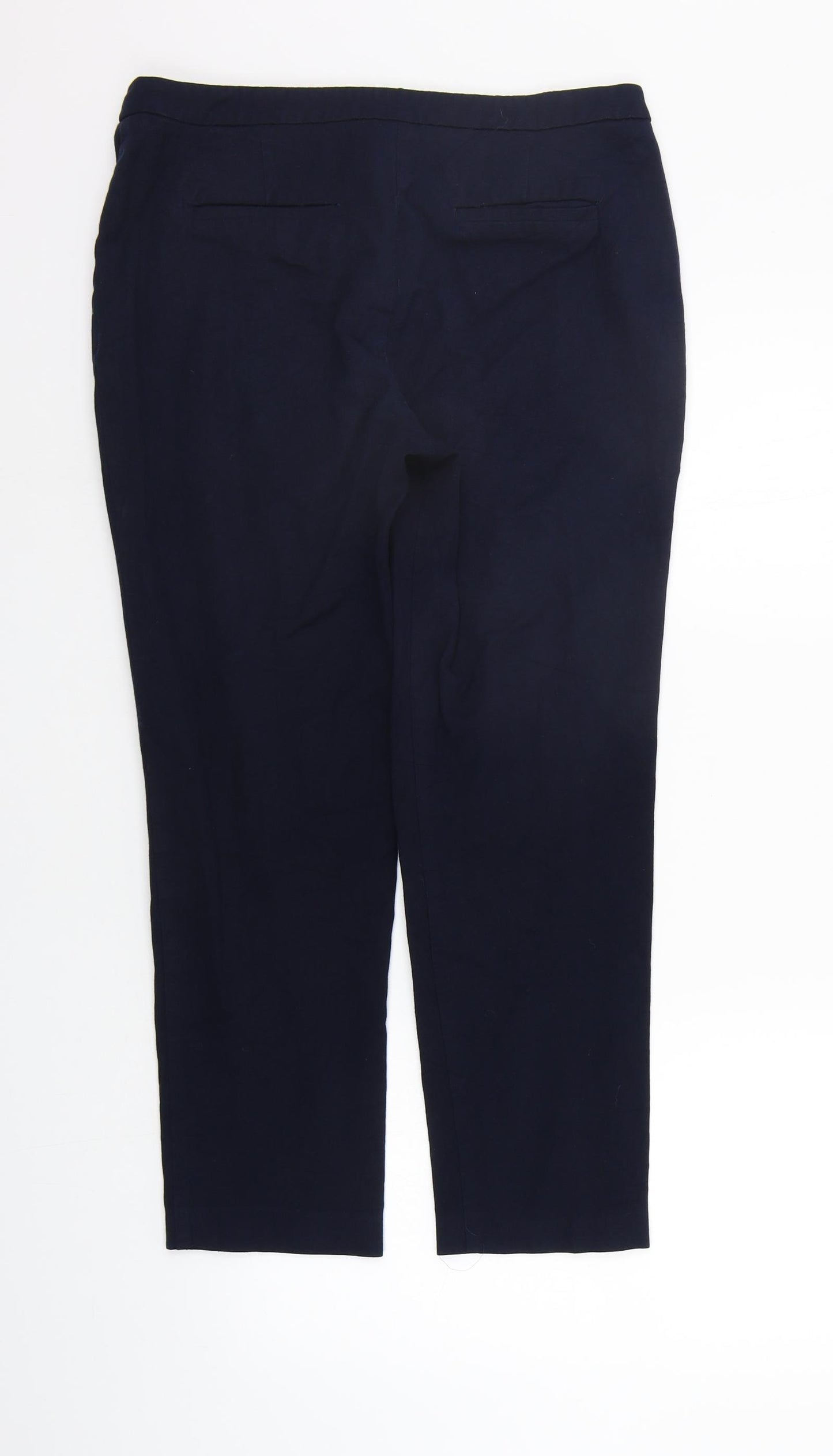John Lewis Womens Blue   Trousers  Size 14 L24 in