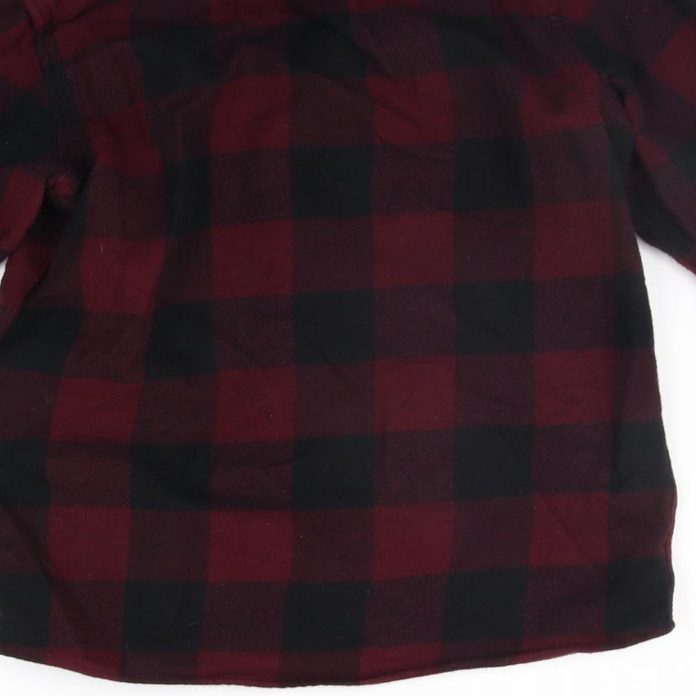 Dickies Mens Red Check   Button-Up Size XS