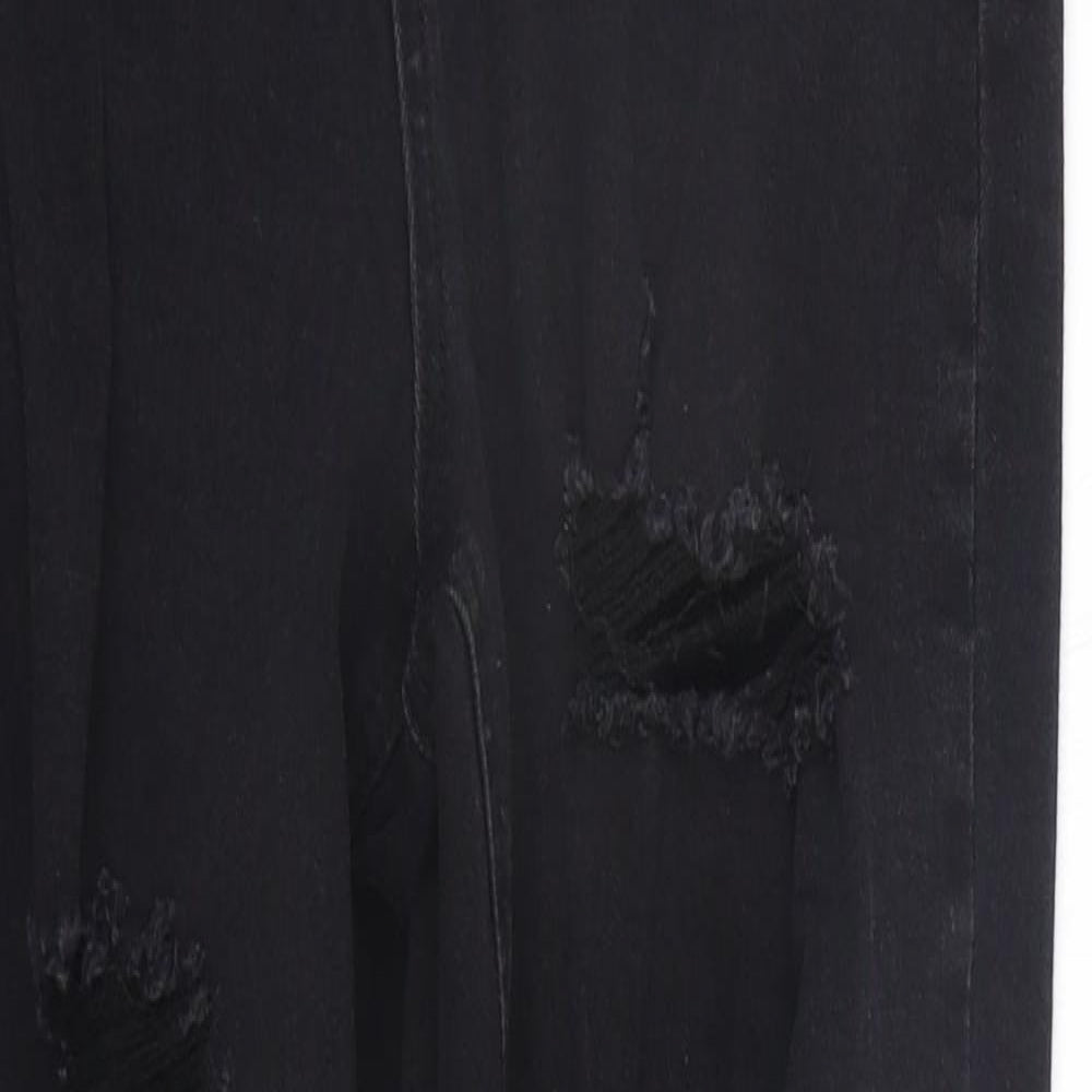 Missguided Womens Black   Straight Jeans Size 14 L26 in