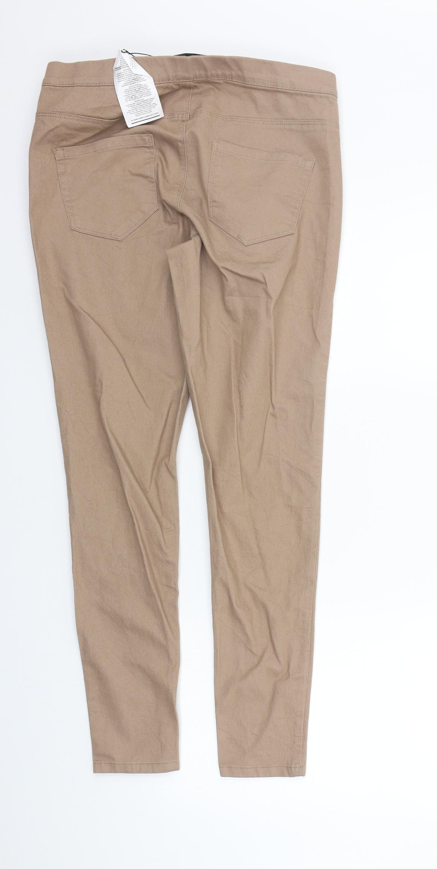deniem co Womens Beige   Jegging Trousers Size 12 L27 in
