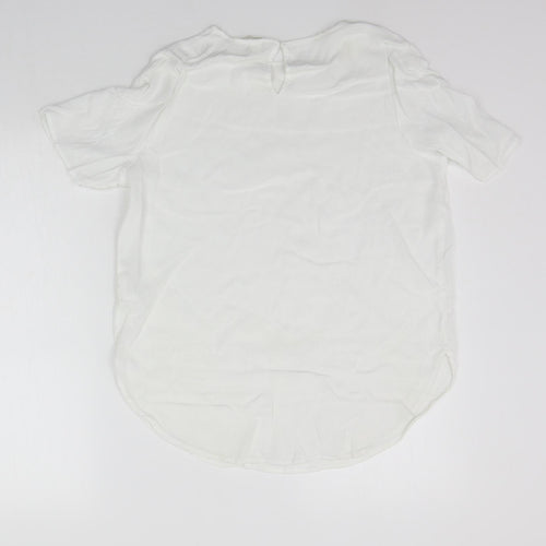 H&M Womens White   Basic Blouse Size 14