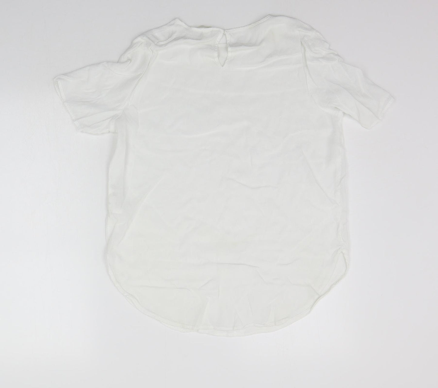 H&M Womens White   Basic Blouse Size 14