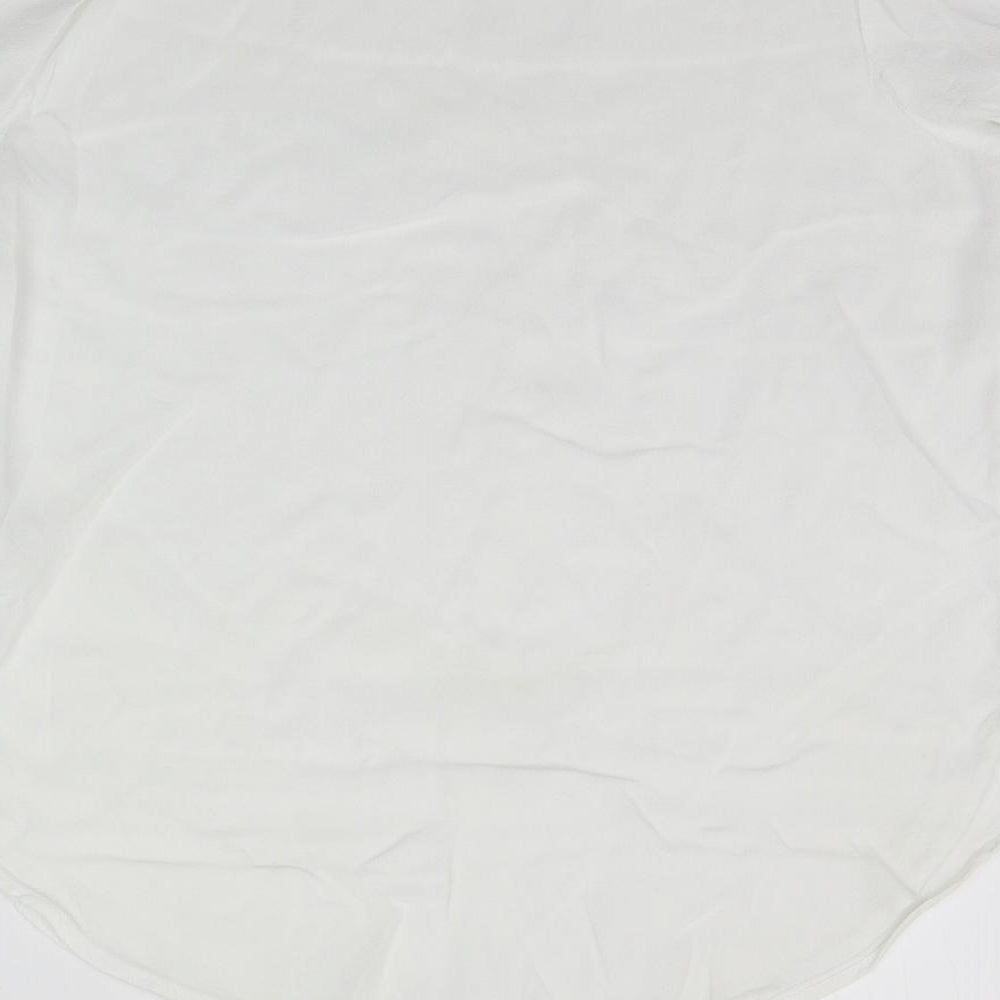 H&M Womens White   Basic Blouse Size 14