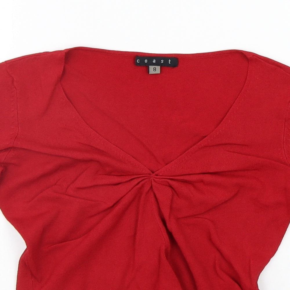Coast Womens Red   Basic Blouse Size 8