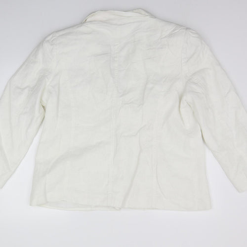 ELVI Womens White   Jacket Blazer Size 22