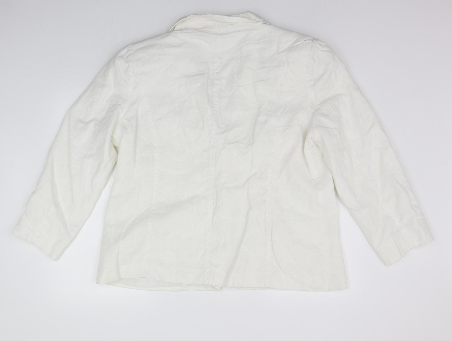 ELVI Womens White   Jacket Blazer Size 22