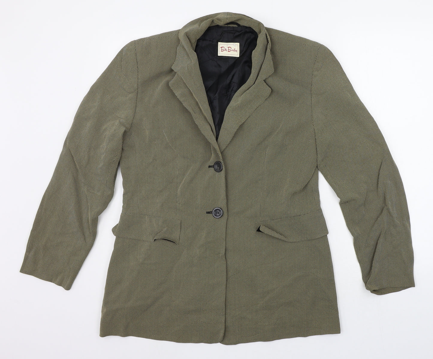 Betty Barclay Womens Yellow Geometric  Jacket Suit Jacket Size 10