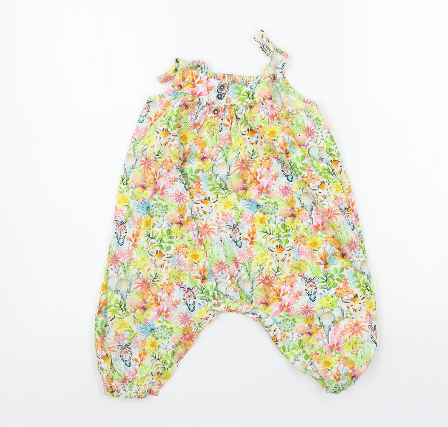 NEXT Baby Multicoloured Floral  Babygrow One-Piece Size 9-12 Months