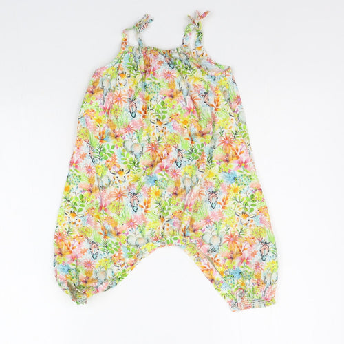 NEXT Baby Multicoloured Floral  Babygrow One-Piece Size 9-12 Months