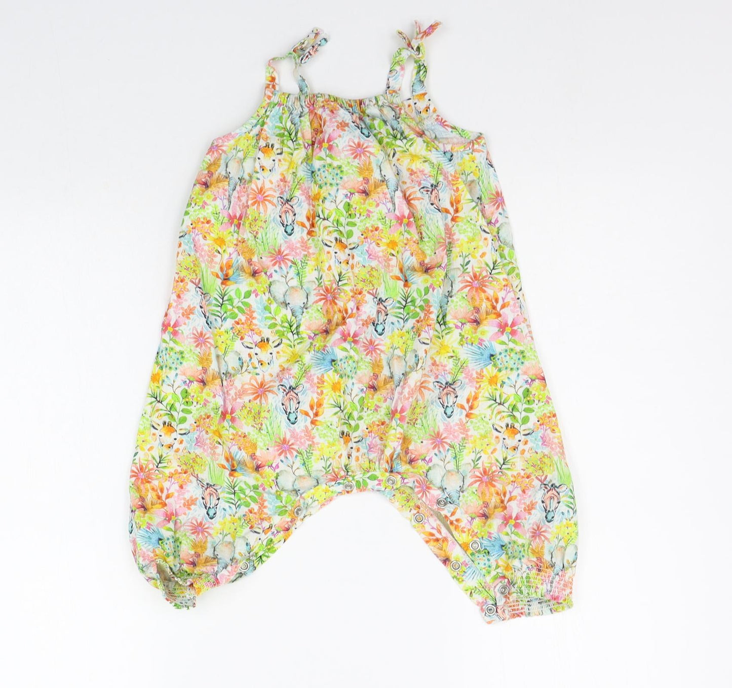 NEXT Baby Multicoloured Floral  Babygrow One-Piece Size 9-12 Months