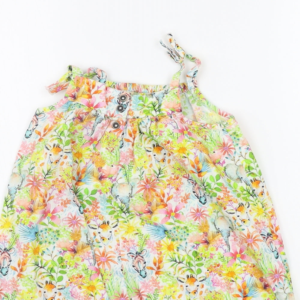 NEXT Baby Multicoloured Floral  Babygrow One-Piece Size 9-12 Months