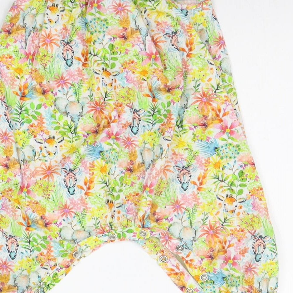 NEXT Baby Multicoloured Floral  Babygrow One-Piece Size 9-12 Months