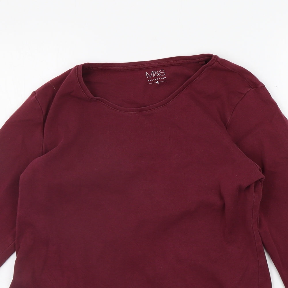 Marks and Spencer Womens Red   Basic T-Shirt Size 16