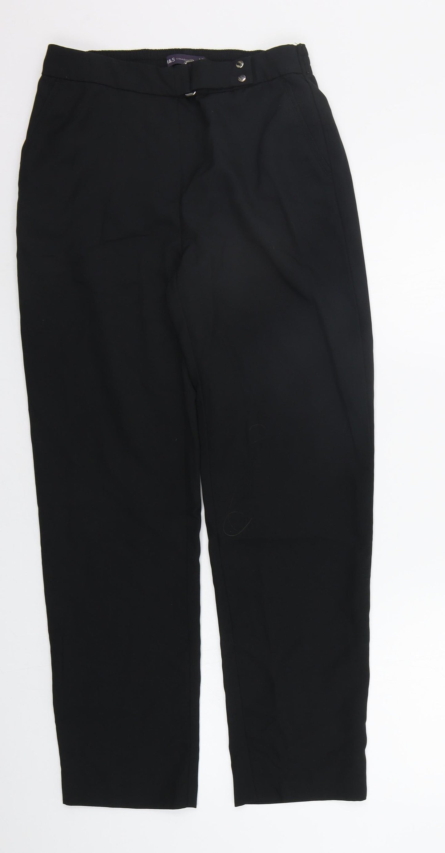 Marks and Spencer Womens Black   Trousers  Size 8 L26 in