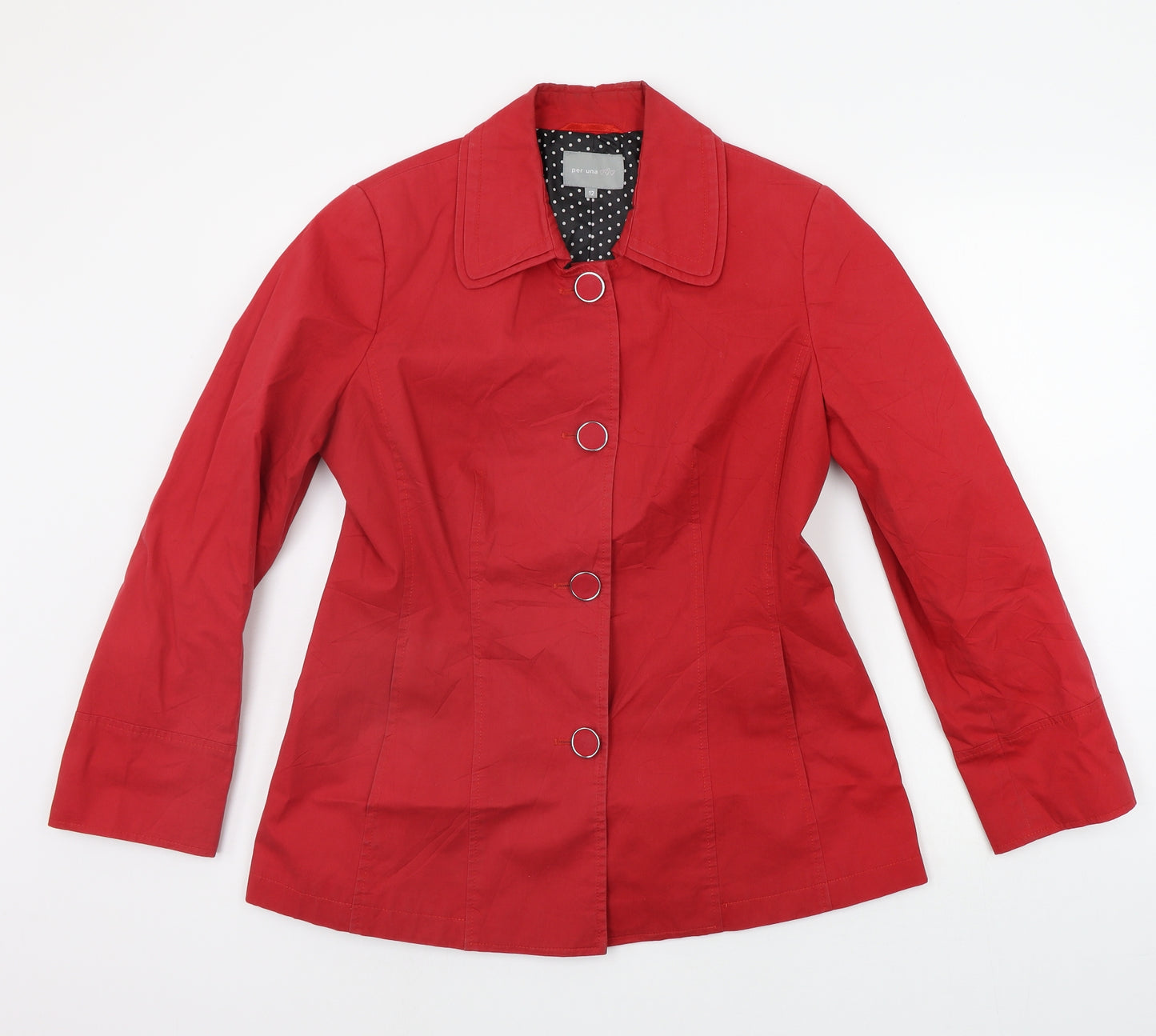 Per Una Womens Red   Jacket Coat Size 12