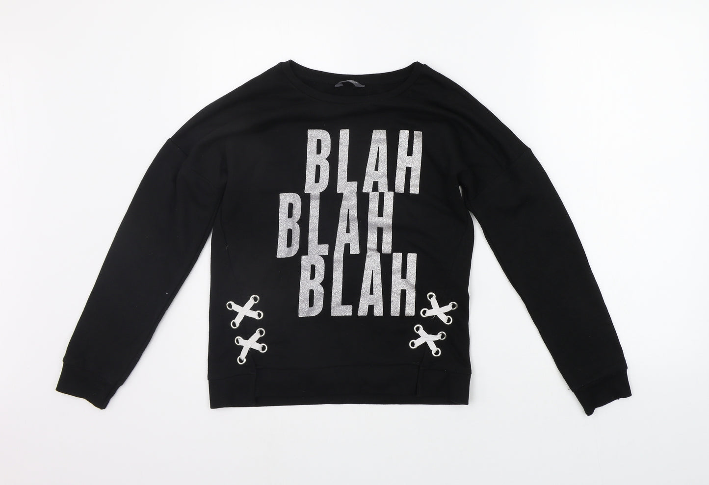 Primark Girls Black   Pullover Jumper Size 11-12 Years