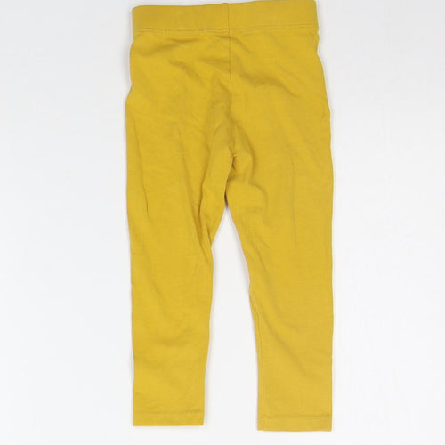 Nutmeg Girls Yellow   Jogger Leggings Size 12-18 Months  - Elasticated Waist