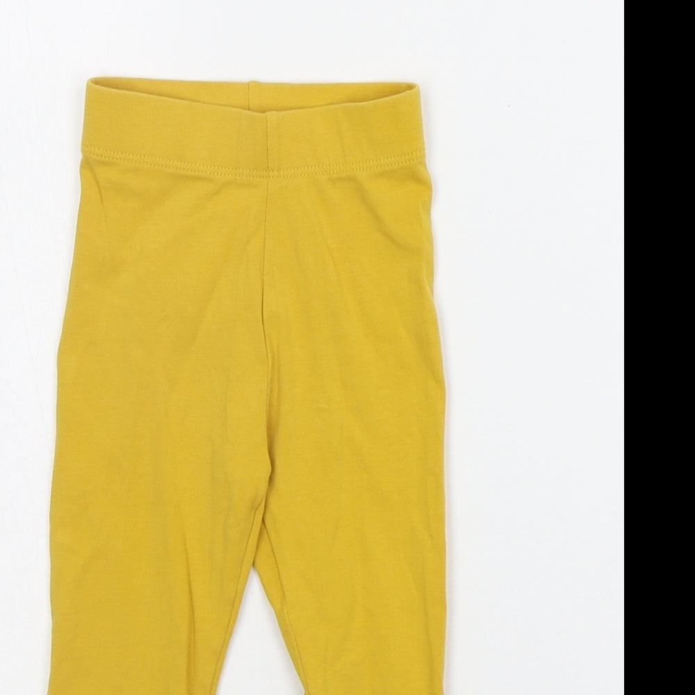 Nutmeg Girls Yellow   Jogger Leggings Size 12-18 Months  - Elasticated Waist