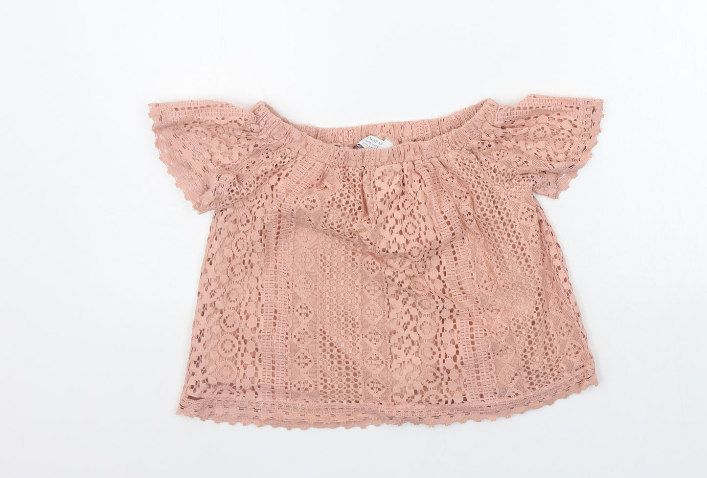 Primark Girls Beige   Basic T-Shirt Size 7-8 Years