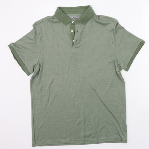 TU Mens Green    Polo Size M