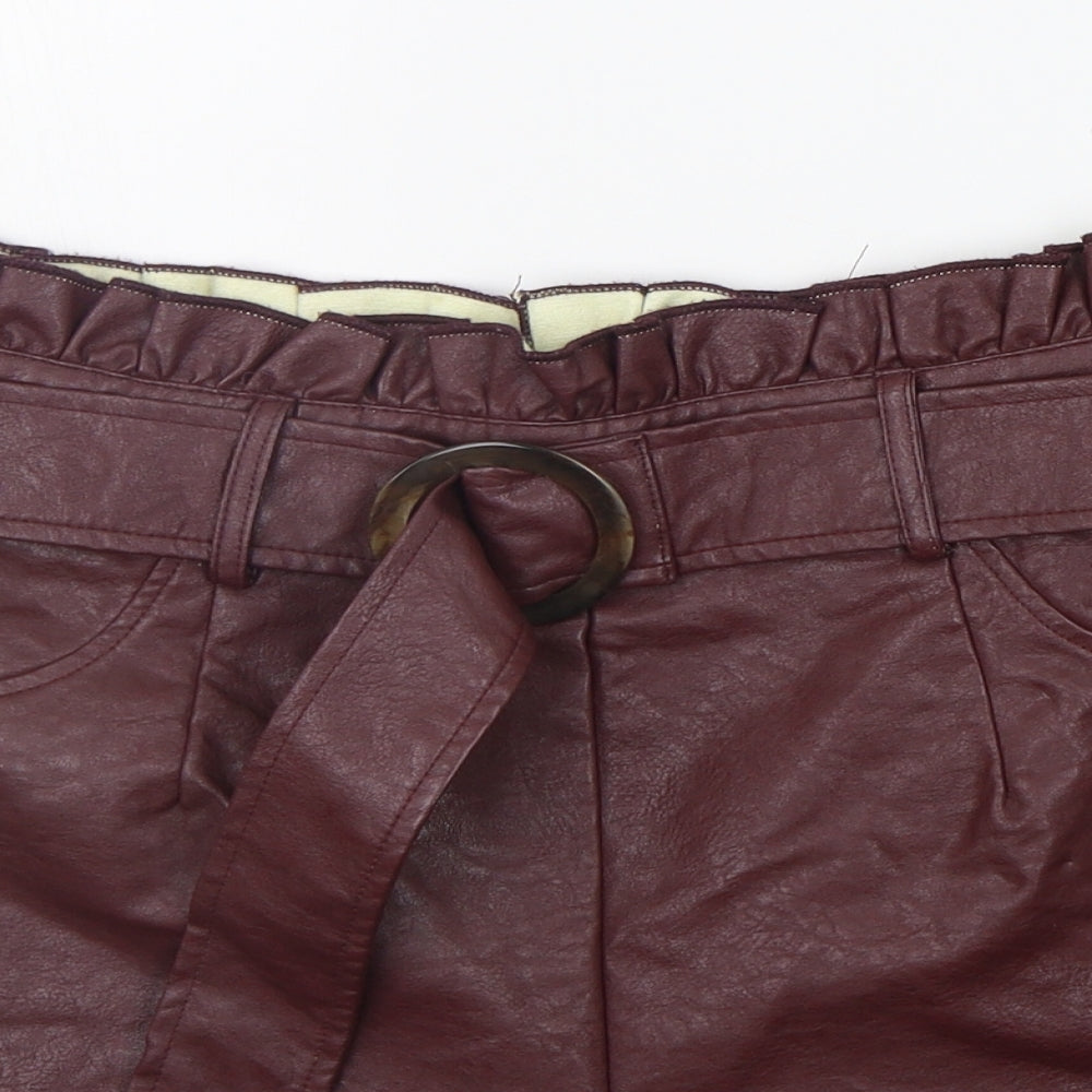 Boohoo Womens Purple   Cut-Off Shorts Size 10