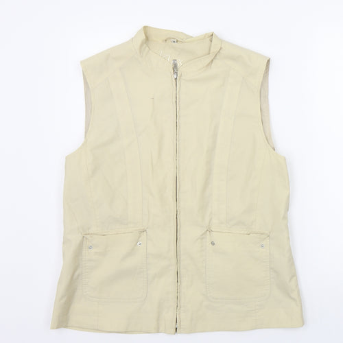 Klass Womens Beige   Gilet Coat Size 16