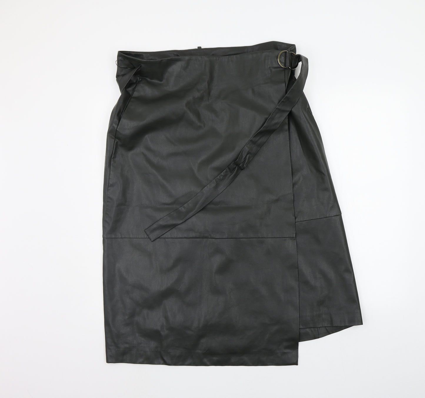 Marks and Spencer Womens Green   A-Line Skirt Size 18  - BELTED