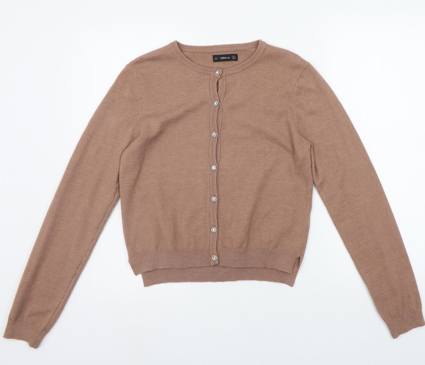 Zara Womens Brown   Cardigan Jumper Size M