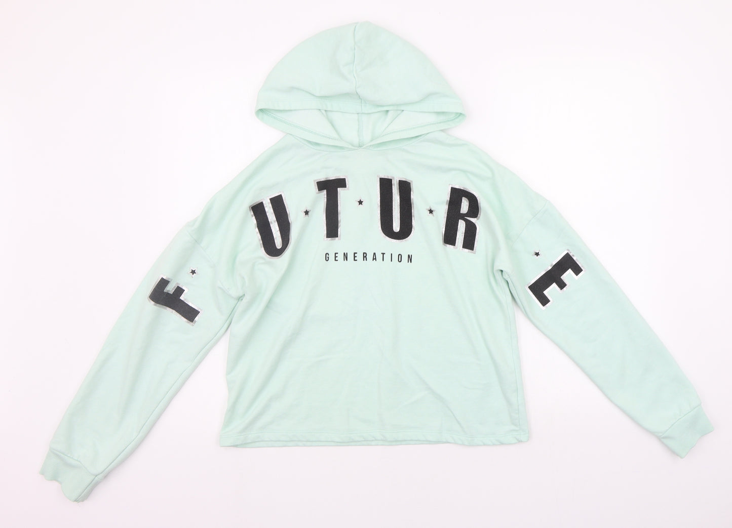 Primark Girls Green   Pullover Hoodie Size 13-14 Years