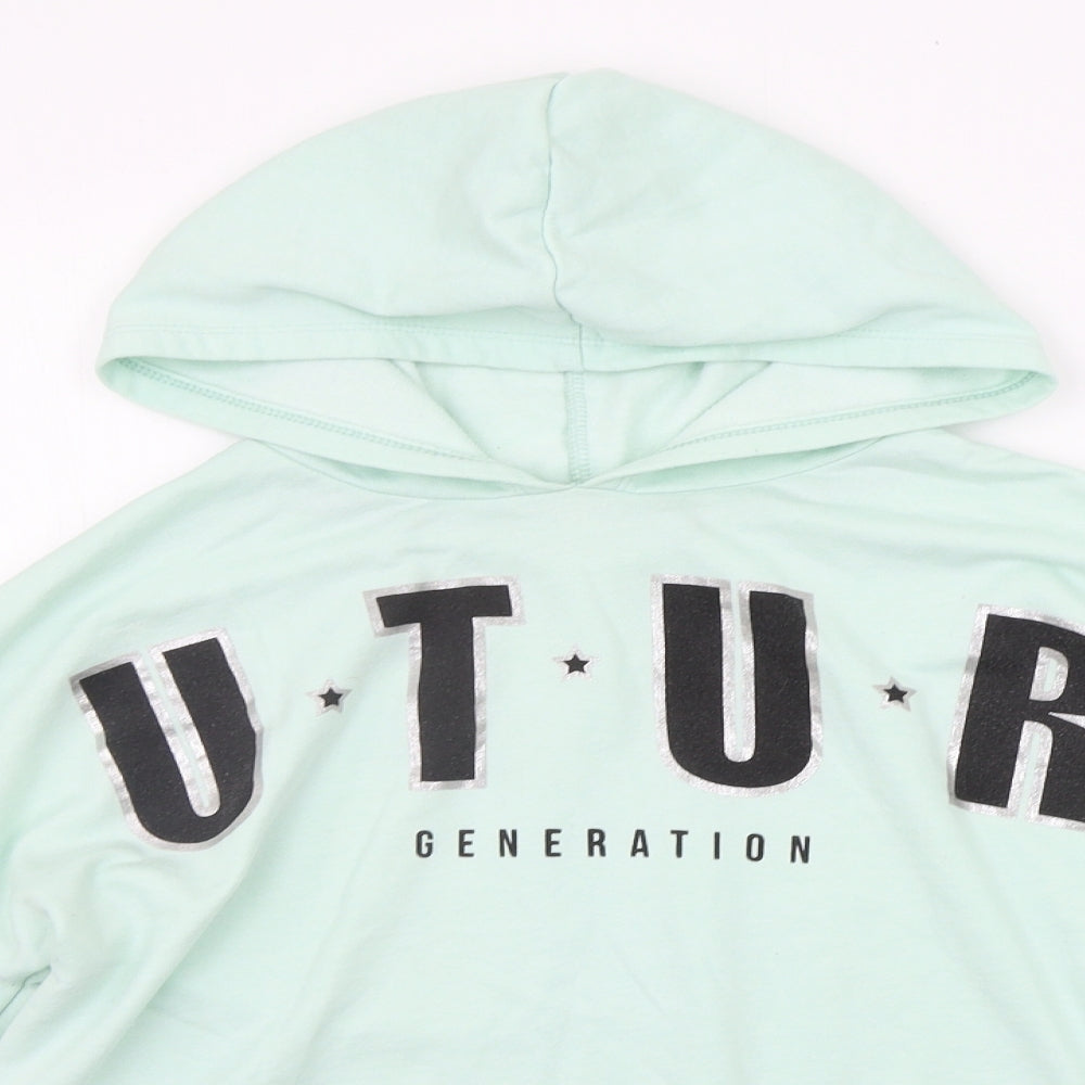 Primark Girls Green   Pullover Hoodie Size 13-14 Years