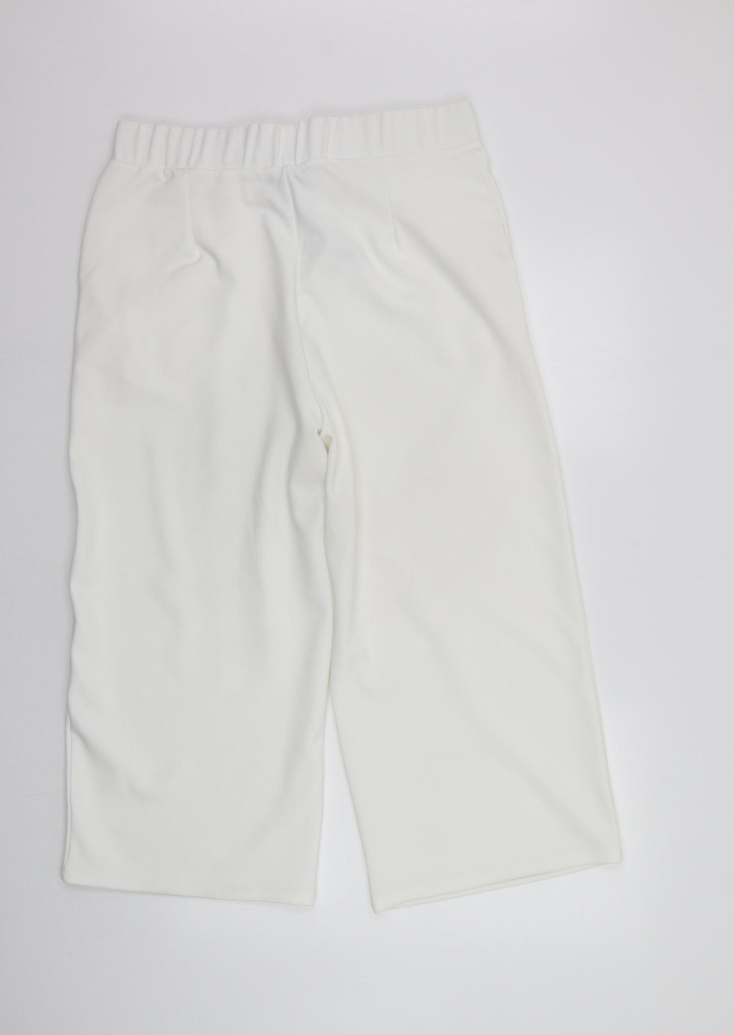 New Look Womens White   Trousers  Size 18 L21 in - Elasticated Waist