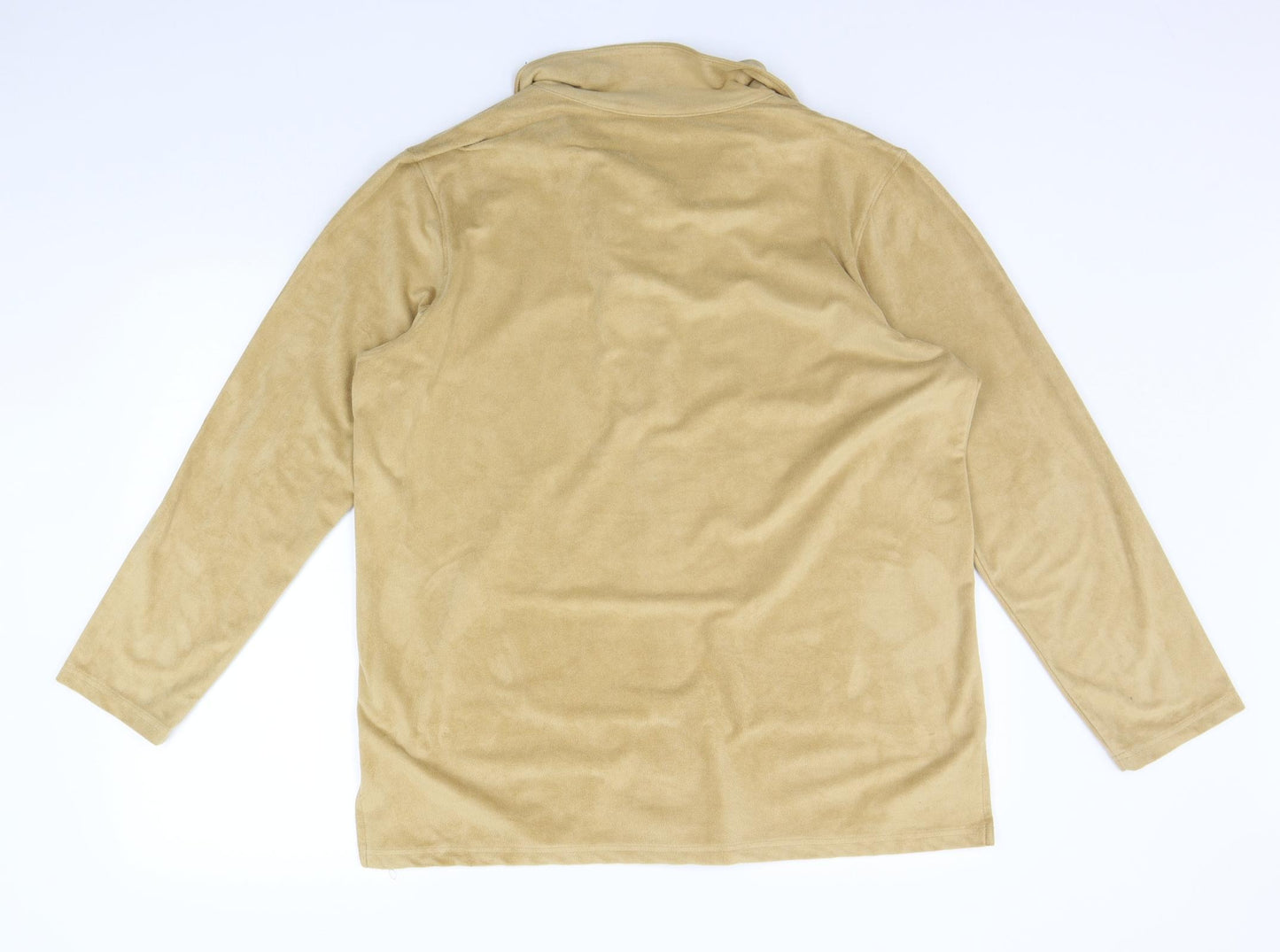 Liz Claiborne Womens Beige   Basic Button-Up Size L