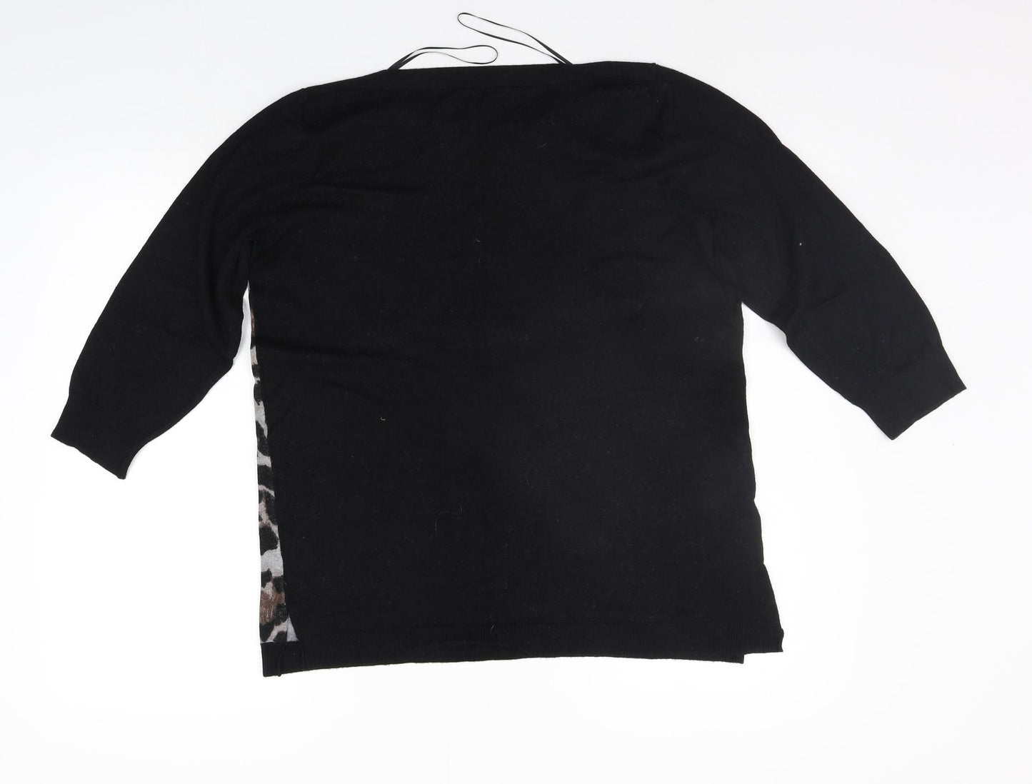 Matalan Womens Black Geometric  Pullover Jumper Size 14