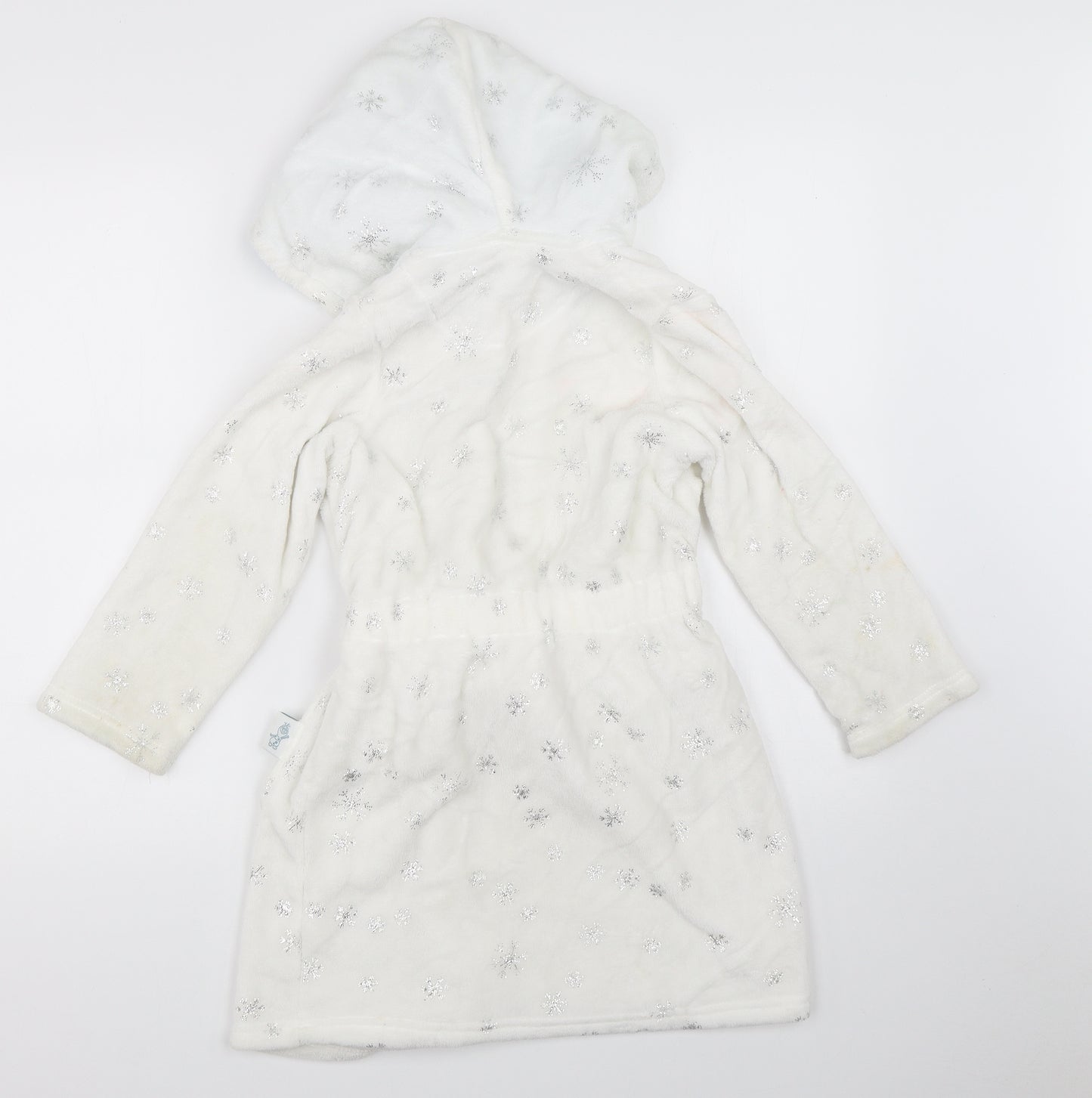 Marks and Spencer Girls Ivory Solid  Top Robe Size 5-6 Years  - frozen dressing gown
